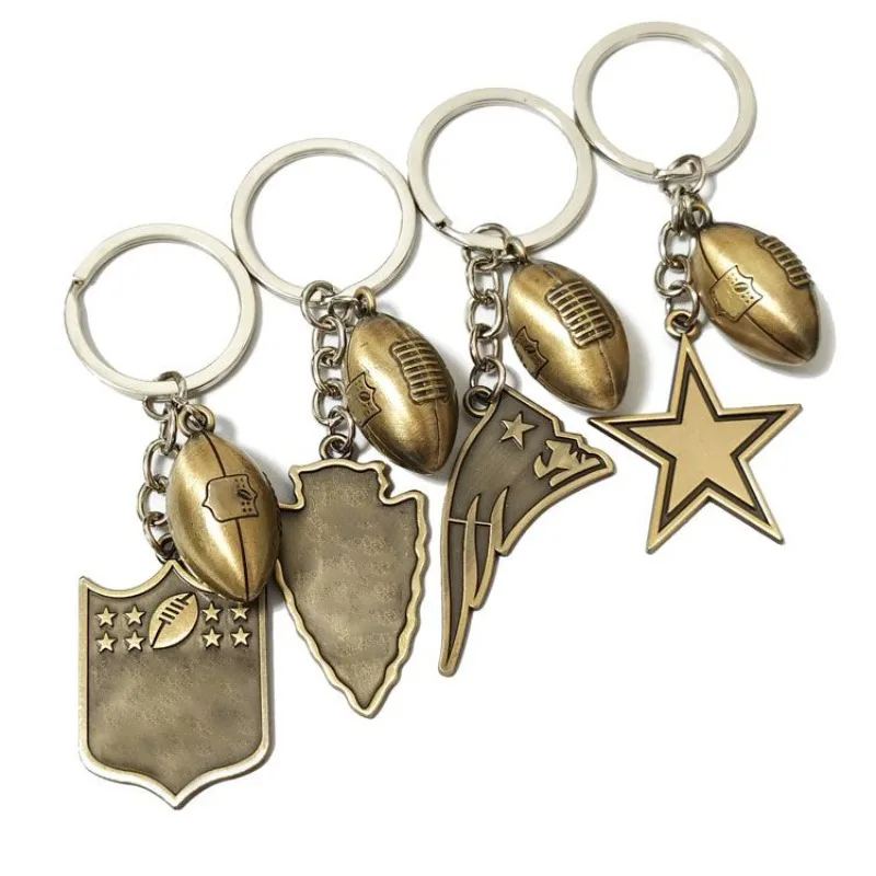 Rugby Keychain Unisex American Football Pendants Durable Keychain for Keys Sports Party Team Souvenir Athletes Rewards Gift