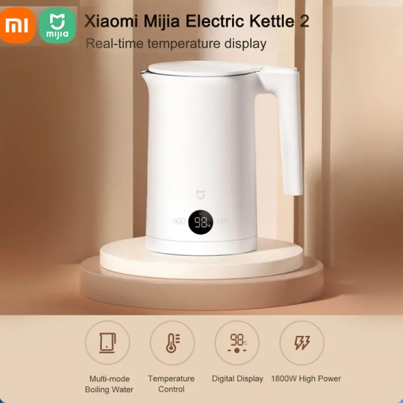 

XIAOMI MIJIA Constant Temperature Electric Kettles 2 1800W LED Temperature Display Temperature Regulation 12H Heat Preservation