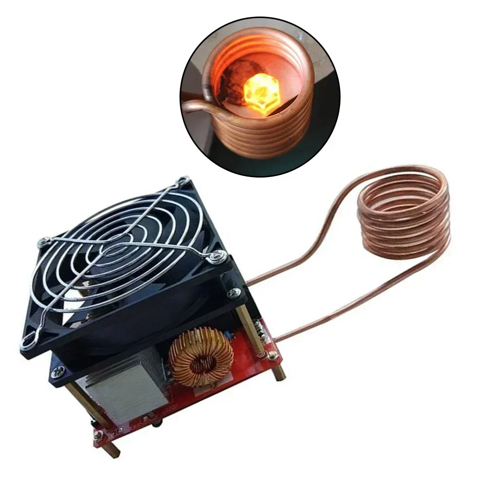 1000w ZVS Induction Heating Plate Board Kit Heater Cooker Coil Tube Diy 100*100*85mm Black Tool Accessories induction heater