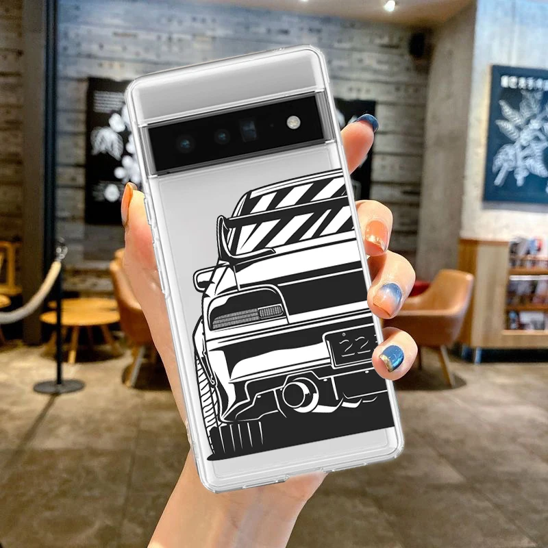 Japan JDM Sports Cars Comic Design Soft TPU Phone Case Cover