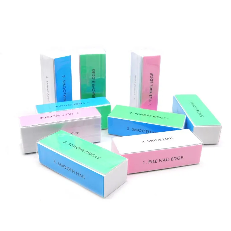 Colorful 4-Way Nail Buffer Blocks - Shine & Polish Kit (5 Pieces)
