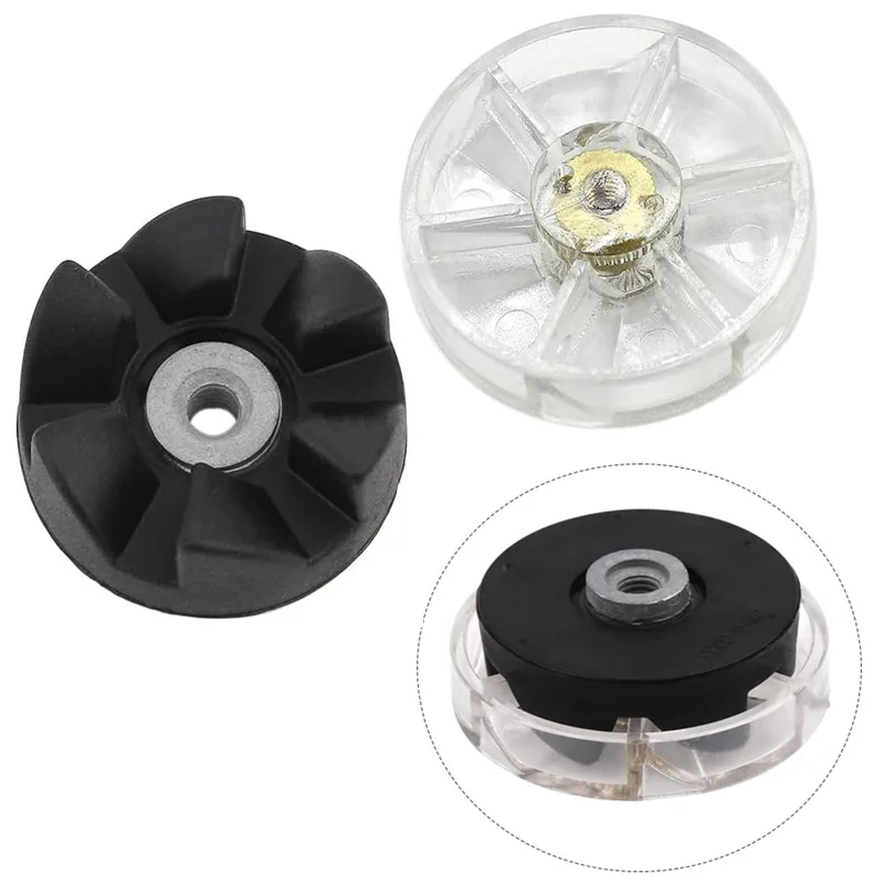Replacement Parts 1 Blade Rubber Gears and 1 Motor Base Top Gears,Compatible with Nutribullet 600W 900W Blender Juicers