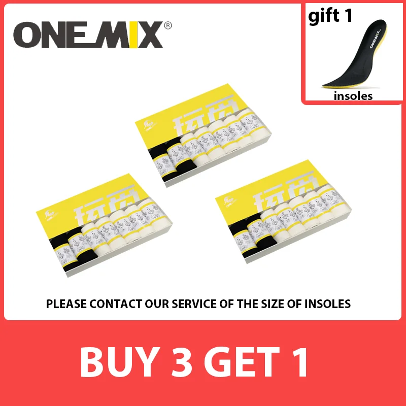 ONEMIX Men's Week Sports Running Socks Pure Cotton Socks 7 Pairs/lot 7 days Wearing for Outdoor Basketball Calcetines Ciclismo sports socks