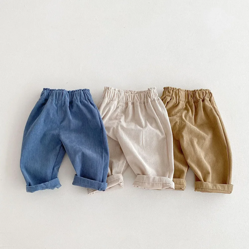 Corduroy Boys Pants Autumn Kids Trousers
