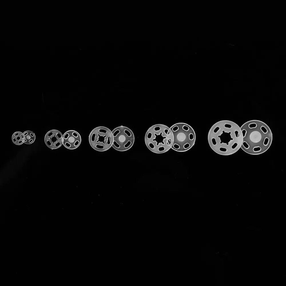 100Pcs Transparent  ABS Plastic Invisible Snap Fasteners Press Button DIY Handmade Crafts  Round Flatback Stud Sewing Accessory 5