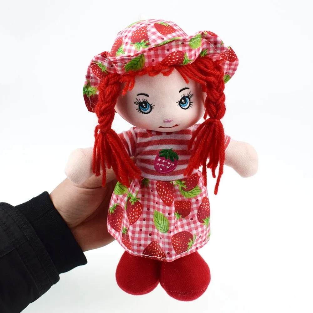 Cute 25cm Rag Dolls Cartoon Soft Fruit Skirt Hat Sleeping