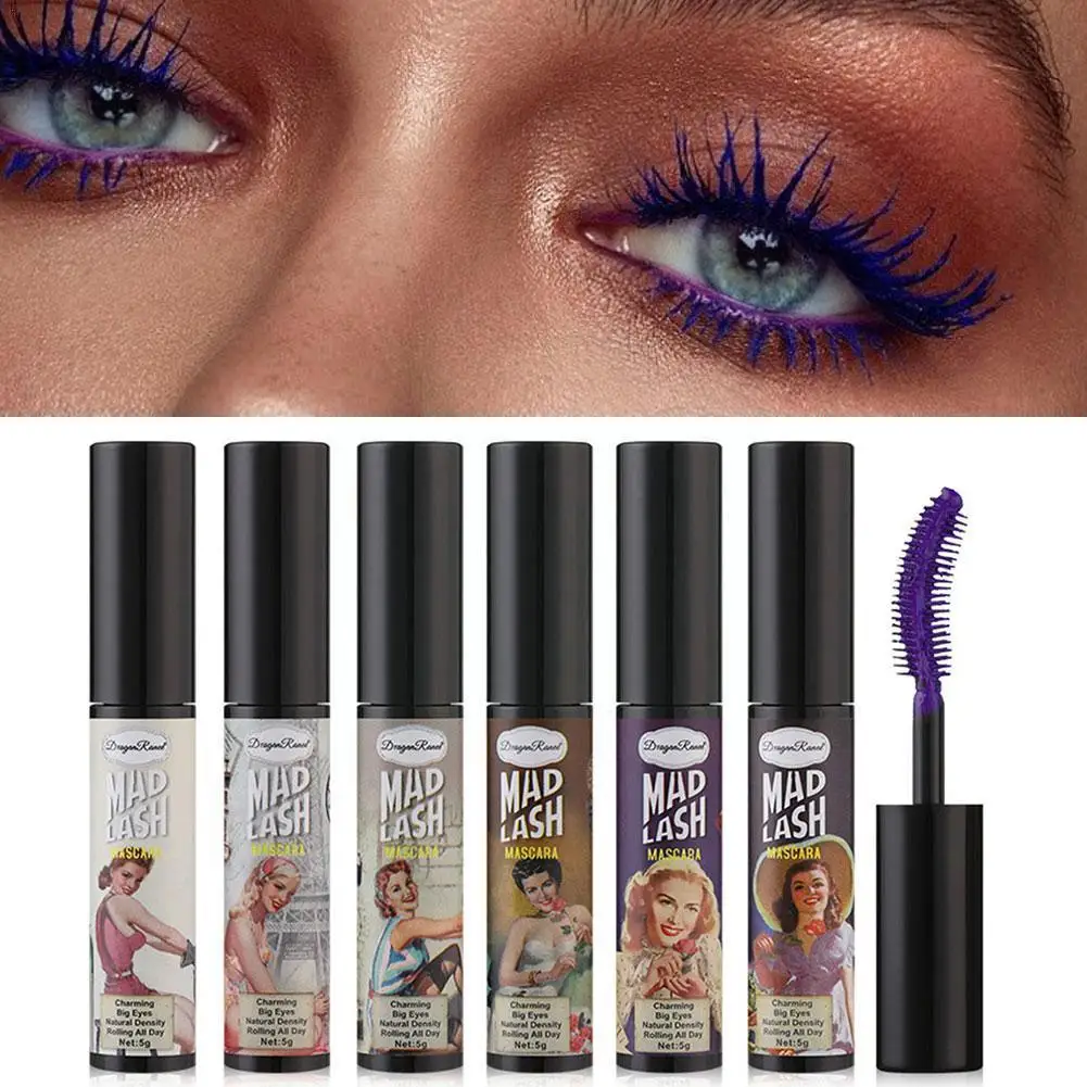 

Colorful Eyelash Mascara 4D Silk Fiber EyeLashes Extension Green Curling White Makeup Cosplay Glitter Diamond Mascara Lengt T1B4