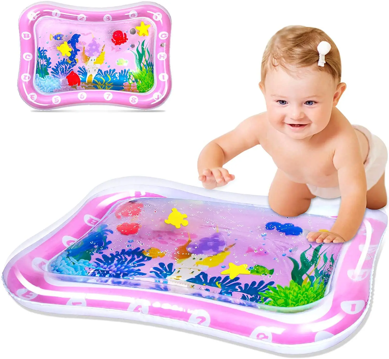 

Baby Water Mat Pat Pad Spray Inflatable Different Patterns Water Cushion Marine Life Mat Ice Music Water Accessories Play Mat