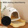 5pcs Odor Eliminating Filter Pads 6.25In 10Mm Thick Activated Carbon For Cat Litter Box Replacement Charcoal Filters Pet 5