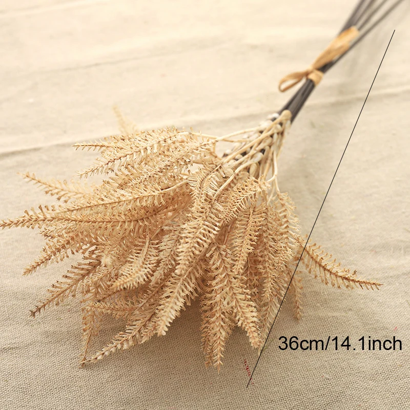 Description Picture 5 of item6pcs Artificial Pampas Grass Bouquet For Home Wedding Decoration Party Room Decor Bedroom DIY Flower Wall Vase Fake Plants Wheat