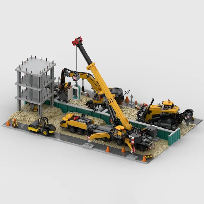새로운 3455피스 도시 인기 거리 풍경 모듈식 건설 현장 모델 빌딩 블록 DIY 창의적인 아이디어 어린이 장난감 선물