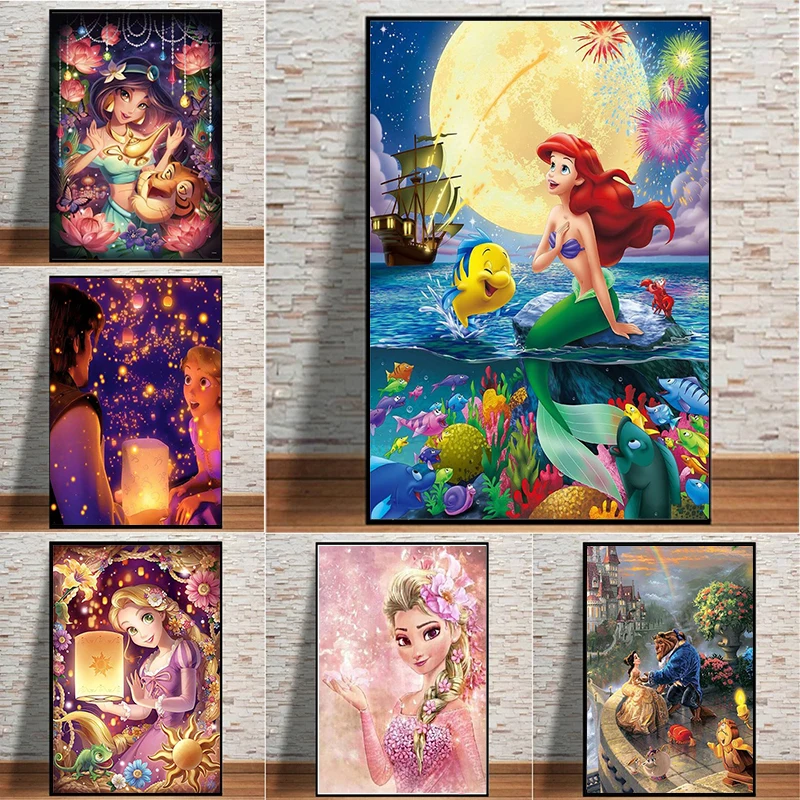 Краска маленькая русалочка Disney масляная краска по номерам подходит для взрослых