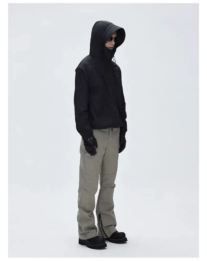 C  Outdoor sunscreen jacket lightweight nylon material back ventilation multipocket techwear aesthetic gorpcore