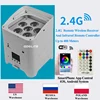 1-24pcs With Battery Wireless DMX Wifi Remote Led Wedding Uplight 6x15w RGBWAUV 6in1 LED Par DJ Sound Party Flightcase 2