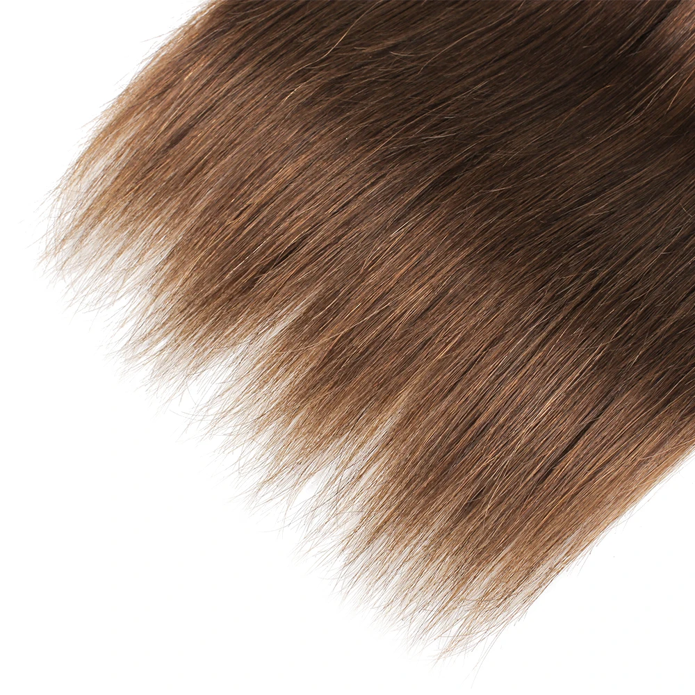 1 bundle cioccolato marrone 100% fasci di tessuto dei capelli umani estensione 50(±5) grammi stile dritto setoso colore 4 capelli indiani Remy Bobbi - immagine 4