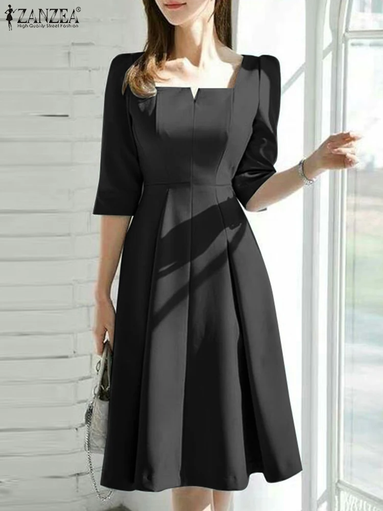 zanzea elegant women dress ZANZEA Elegant Sleeveless A-line Vestidos 2024 New Chinese Dress Women main image 1