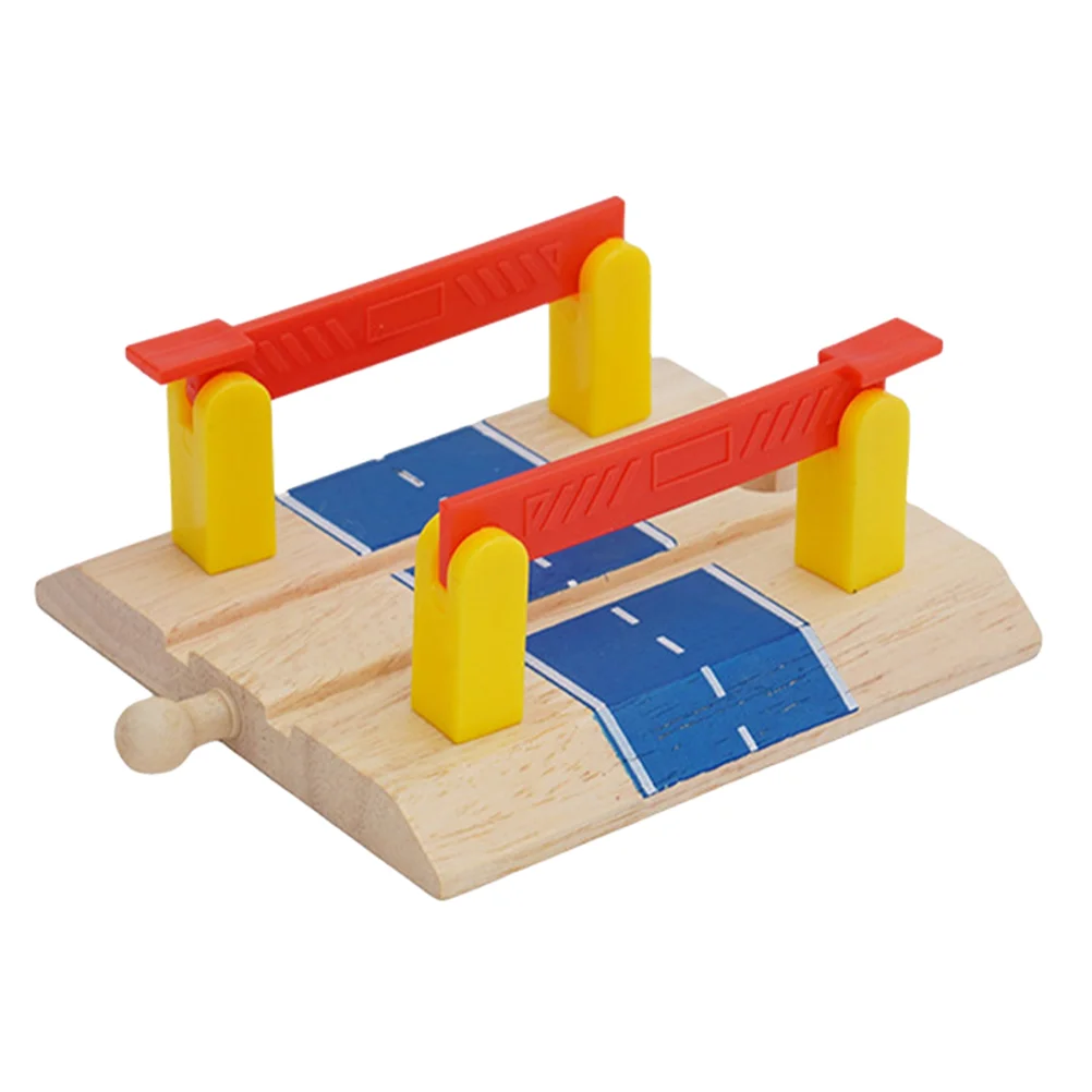 

Wooden Track Toy DIY Train Road Block Tracks Railing Barrier Car Puzzle Model Abs Accessories Pretend Playthings Barricade