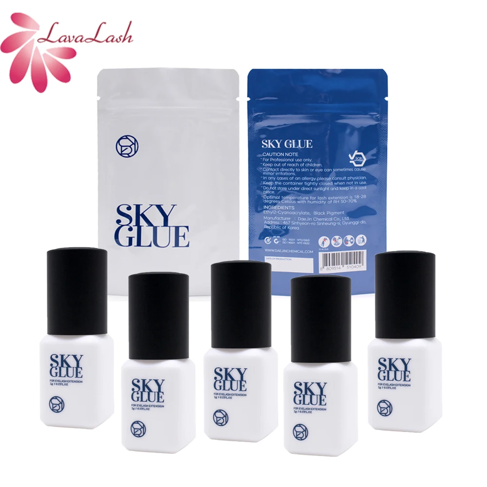 

Sky Glue S Plus Type Black Cap Original Korea 1S Fast Dry Lashes Adhesive For Eyelash Extensions 5ml Lasting Makeup Tools