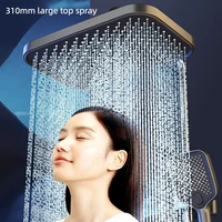 ความสูงปรับระบบฝักบัวอาบน้ําหลายโหมดชุดฝักบัวสแควร์สเปรย์ฝักบัวอาบน้ําแรงดันสูง Combo ใหม่อุปกรณ์ห้องน้ํา 3