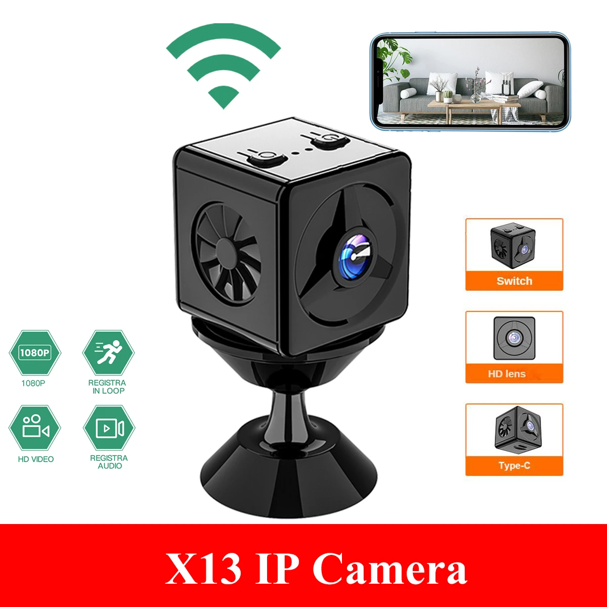 Mini K13 Camera Wifi Motion Detection Night Vision Surveillance Hd