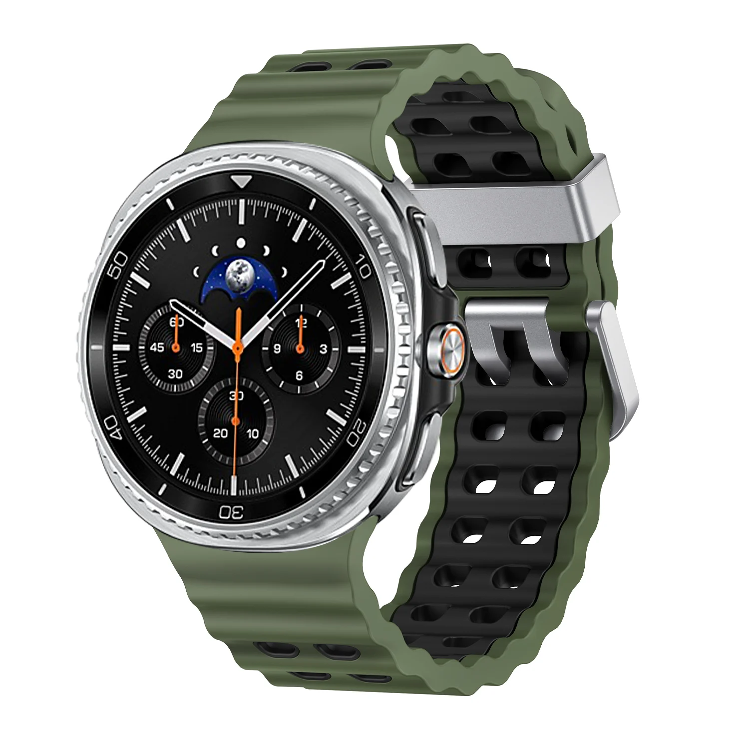 Two-Tone Breathable Marine Silicone Sport Strap