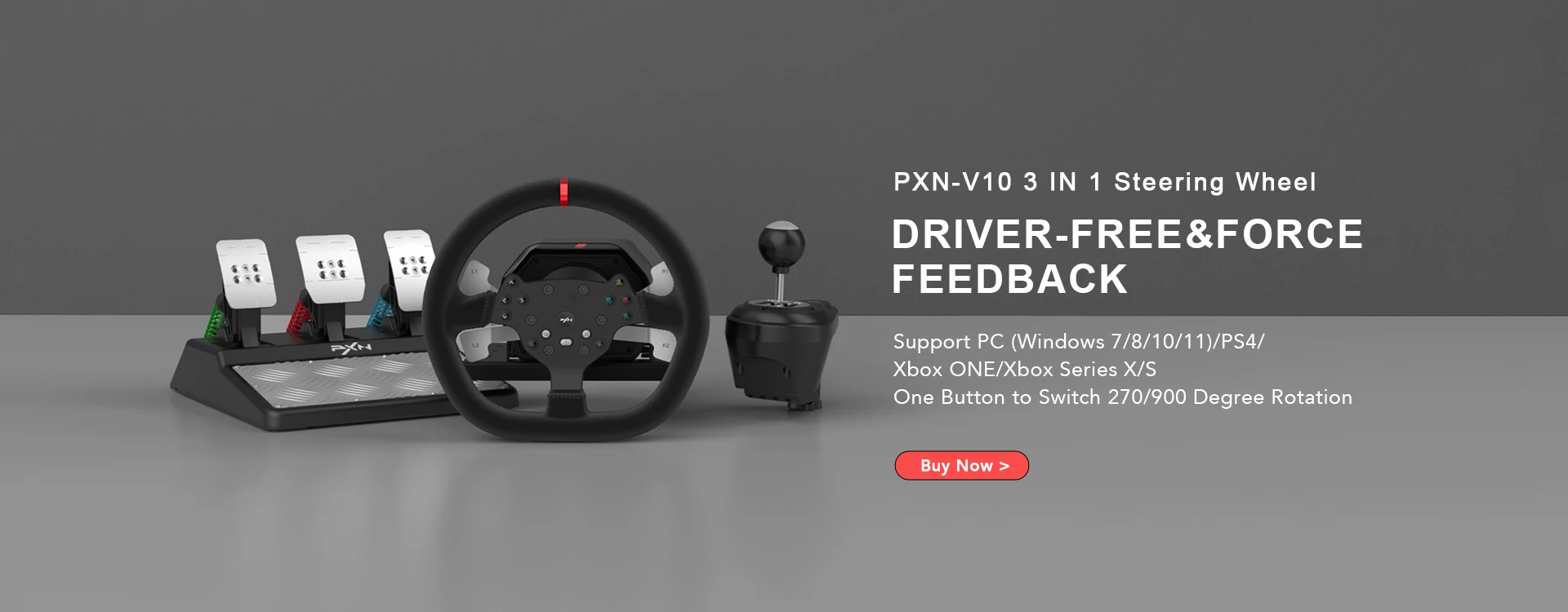 お取り寄せ】 kurukuru九州本社送料無料PXN V3III PC Steering Wheel 180 Degree Universal USB  Car Racing Game with Pedals for PS3, PS4, Xbox One,Xbox Series X S,N並行輸入 