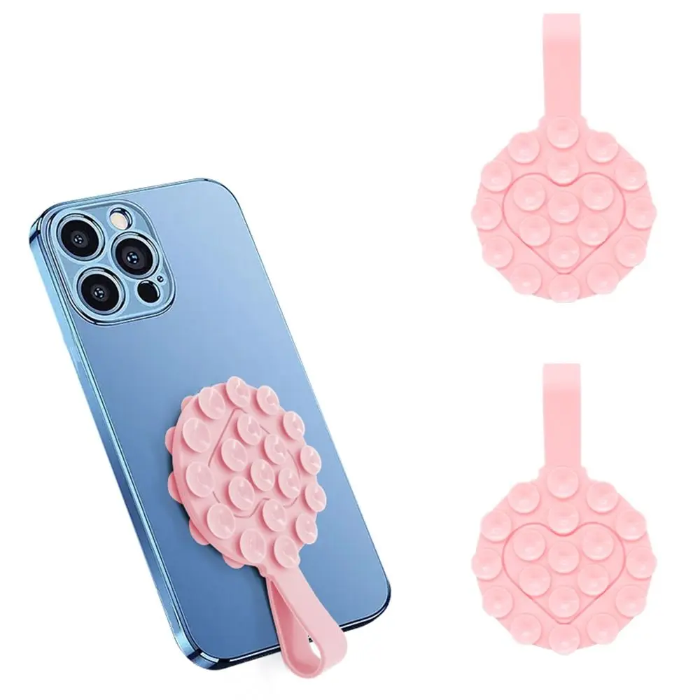 Tragbare Silikon Saugnapf Handys Stehen Multifunktions Doppelseitige Anti-Slip Halter Halterung Sucker Pad Handy Ständer – Detail 5
