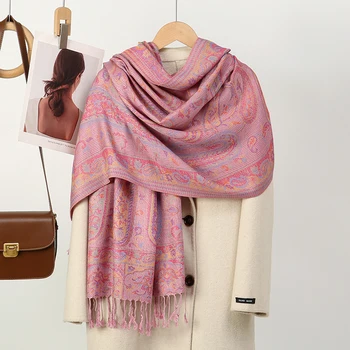 Foulard Paisley Stampa Design Hijab Pour Femme Cachemire Pashmina Chale Dame Busta Chaud Hiver Foulard Femme 1