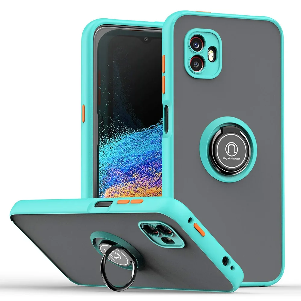 Armor Matte Shockproof Case with Ring Car Magnetic Holder Stand