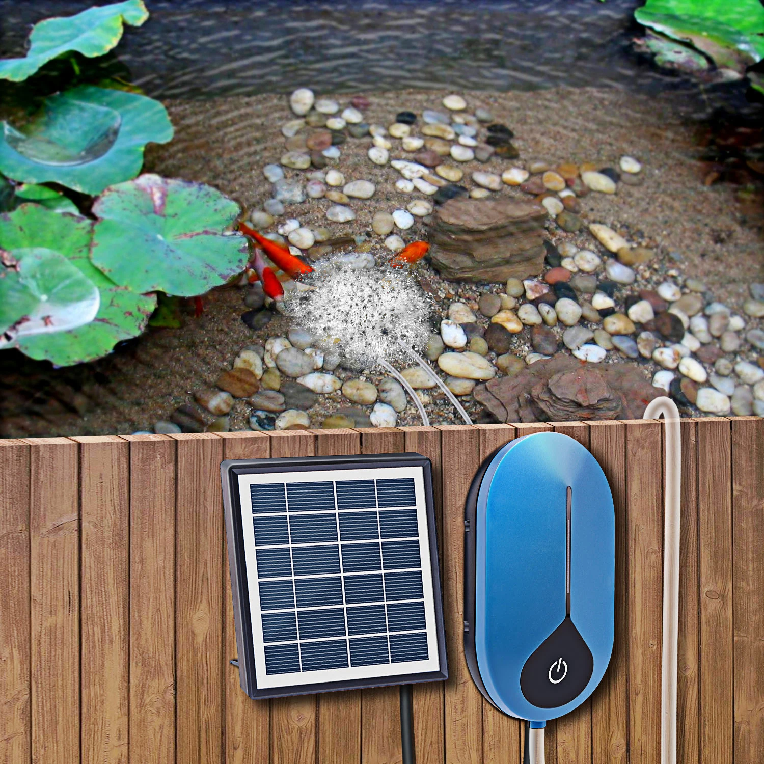 

1.5W 3600mAH Household Oxygen Pump Solar Powered Low Noise Air Pump For Outdoor Pool Pond Fish Tank Aquarium Accessories Tools