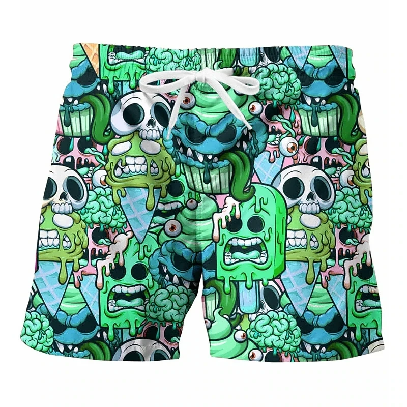 Summer Basketball Men's Floral Beach Cute Board Man Swimsuit Rainbow Shorts Pants Dry Sports Swim Wear Hawaii Big Size Swimwear 4