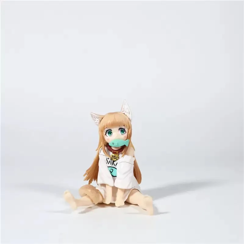 Kawaii Cat Ear Girl Kinako Anime Figure Action Figure Cartoon Girl Model Statue Collection Desktop Decoration Ornament Toys Gift