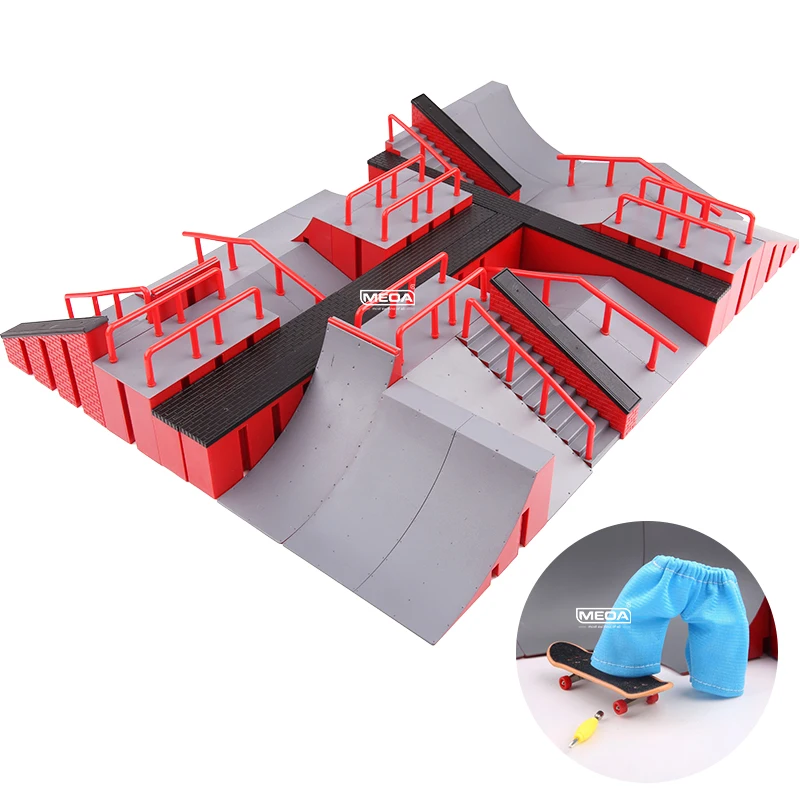 Finger Skateboard Toys Fingerboard Set Finger Skateboard Big Scene DIY Mini Park