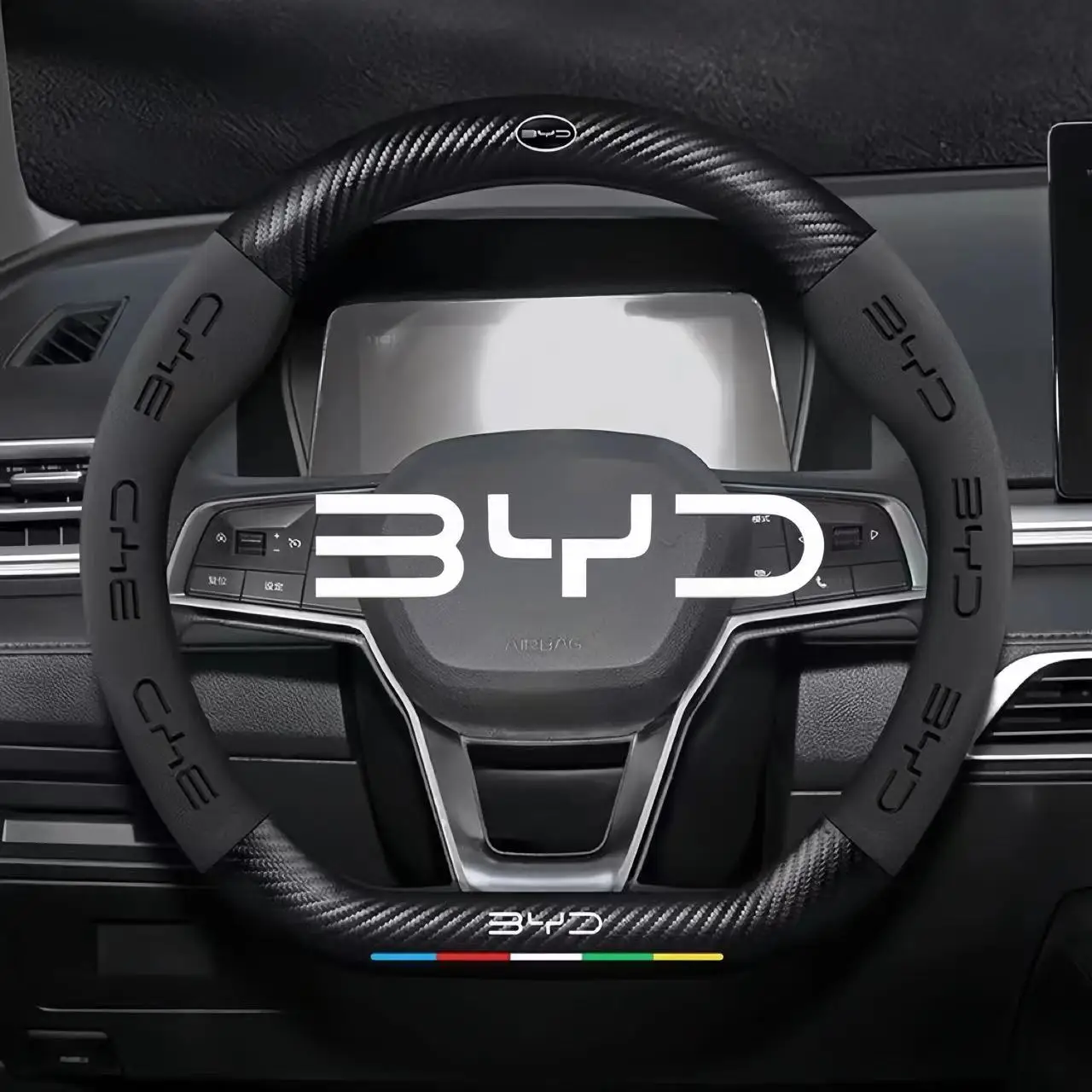 Leder-Lenkradbezug für BYD Ato 3 Fafengtang F3 E6 Yuan Song Plus EV F0 Qinhan Dolphin S6