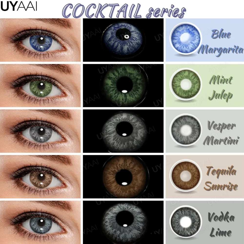 UYAAI 1 Pair Eye Color Lenses Cosmetics Colored Pupils for Eyes Colored Lenses Purple Lenses Free Shipping Lenses for Woman