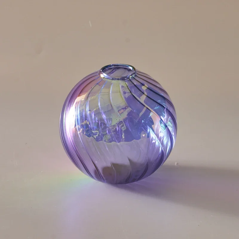 Iridescent Glass Vase for Tabletop & Home Decor