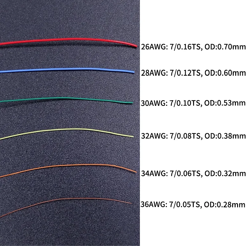 FEP Copper Wire UL10064 PTFE Plastic 40/36/34/32/30/28/26AWG Ultra Fine Micro Litz Wires