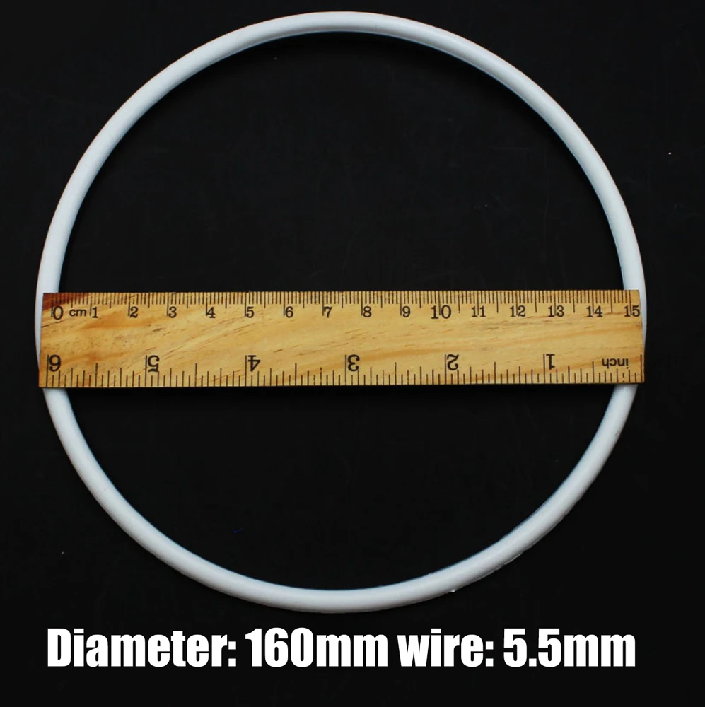 10pcs 50-350mm 흰색 폴리 프로필렌 반지 고리 DIY 드림 캐처 공예 바람 종소리 액세서리 수제 장식 매달려