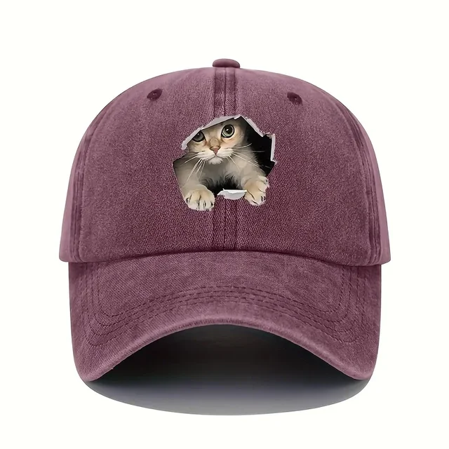 Cat Pattern Design for Four Seasons Leisure and Sports Sunshade Hat Fun Baseball Hat for Men and Women Outdoor Travel 5