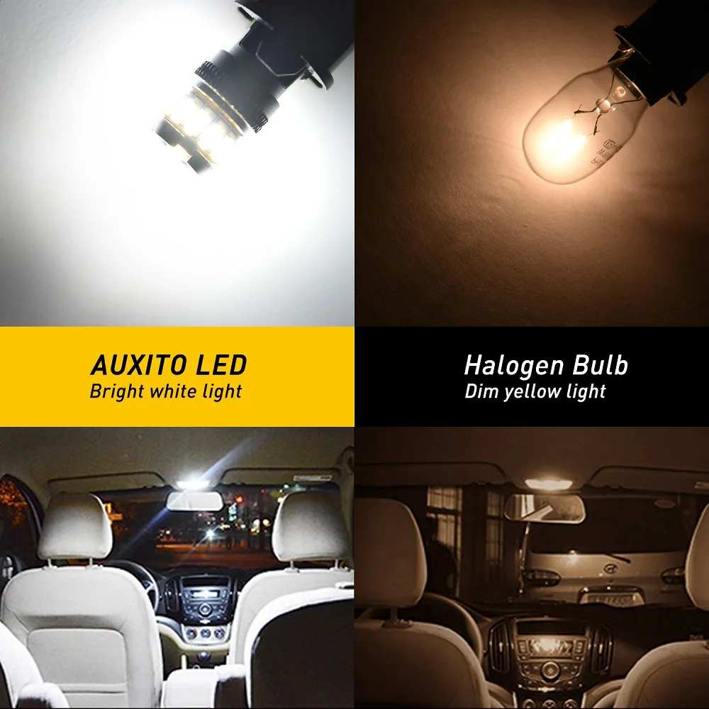 AUXITO-10x T10 W5W Led  Canbus 194 168, LED ڵ  ׸  12V ȭƮ 6500K   ο BMW ƿ ׽ ȣȯ