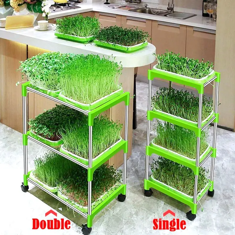 Seedling Tray Shelf Soilless Culture Planting Rack DIY 3~6 Layers Seed Germination Tray Shelf Vegetable Hydroponics Rack