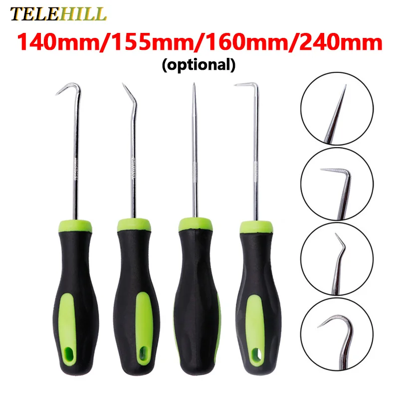 

140mm-240mm 4Pcs Car Oil Seal Screwdrivers Set O-Ring Seal Gasket Puller Remover Pick Hooks Tools Car Repair Tools Accessories