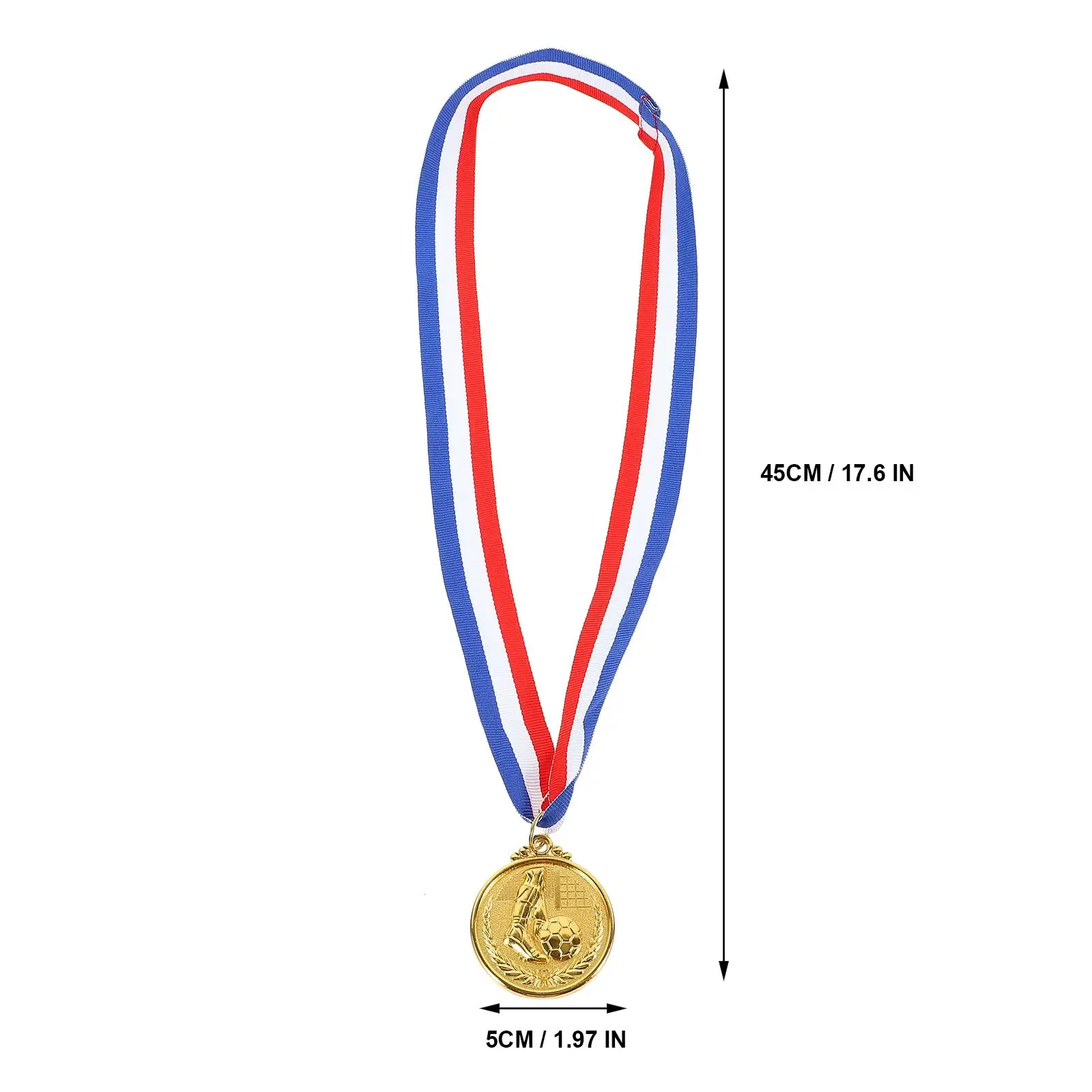 12 Pcs Smooth Edge Zinc Alloy Soccer Medals For Awards Trophies Souvenirs Team Sports Memories Collectibles Commemorative Items