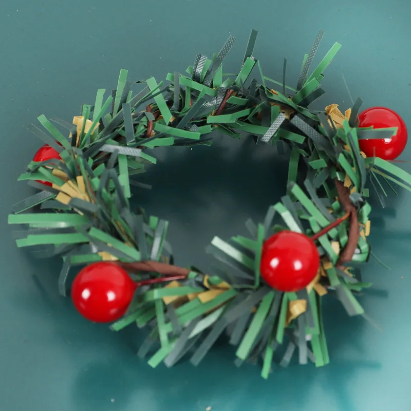 2 Pcs/4 Pcs/6 Pcs/12 Pcs Red Fruit Pine Needle Flower Rings Thanksgiving Christmas Wedding Table Decorations Napkin Rings