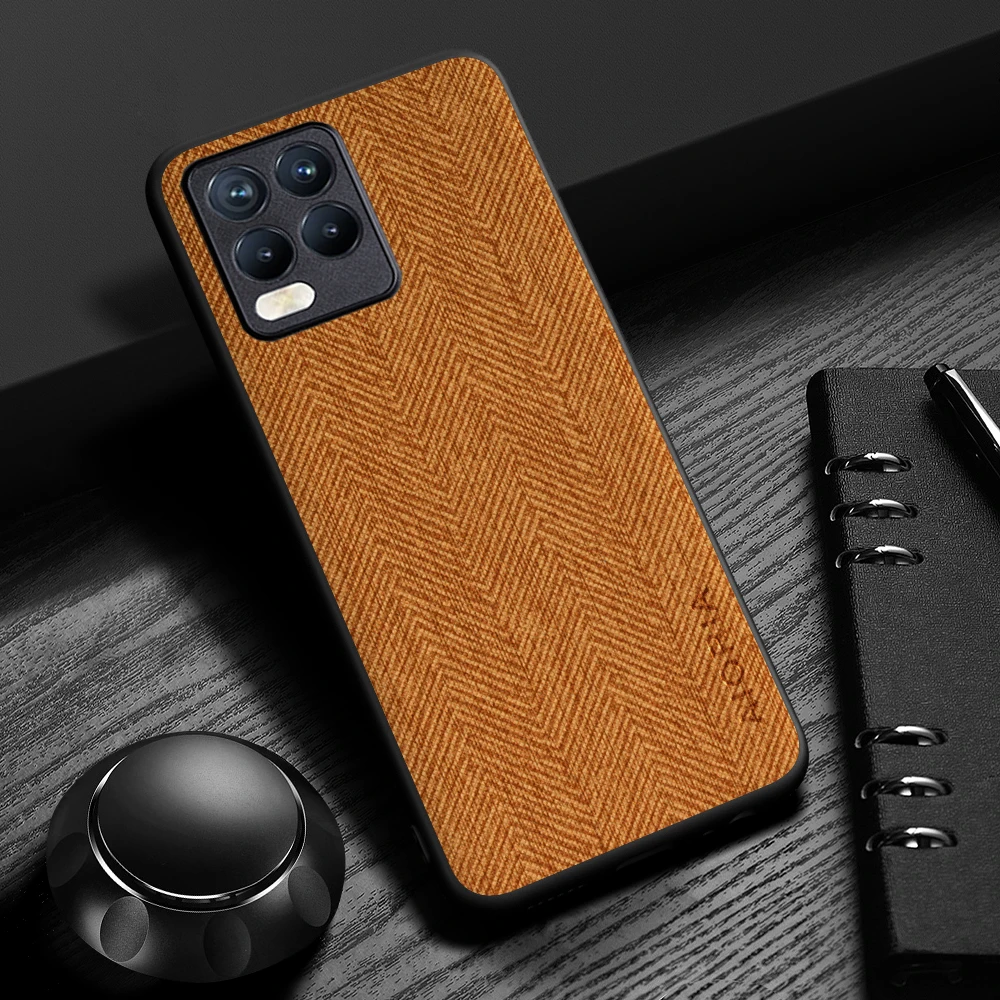 Elegant Wood Grain Leather Case - Simple, Lightweight, and Durable Cover