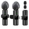 K60 Wireless Lavalier Microphone Mini Audio Video Recording Mic For iPhone Android Laptop Live Gaming Mobile Phone Microphone 1