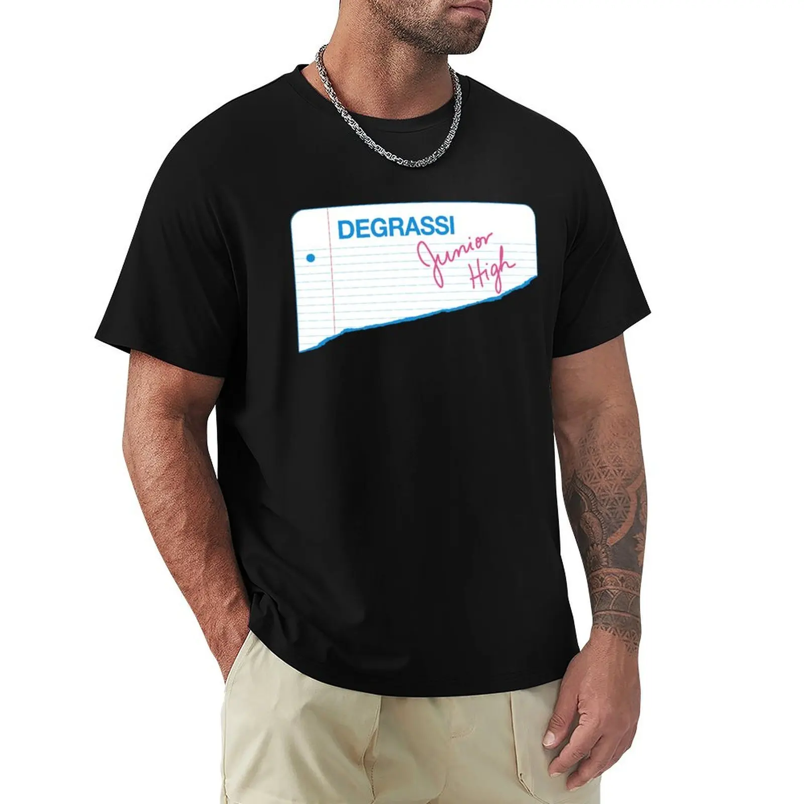 

Vintage Degrassi Jr High Paper T-Shirt Aesthetic clothing boys animal print Short sleeve tee men clothing