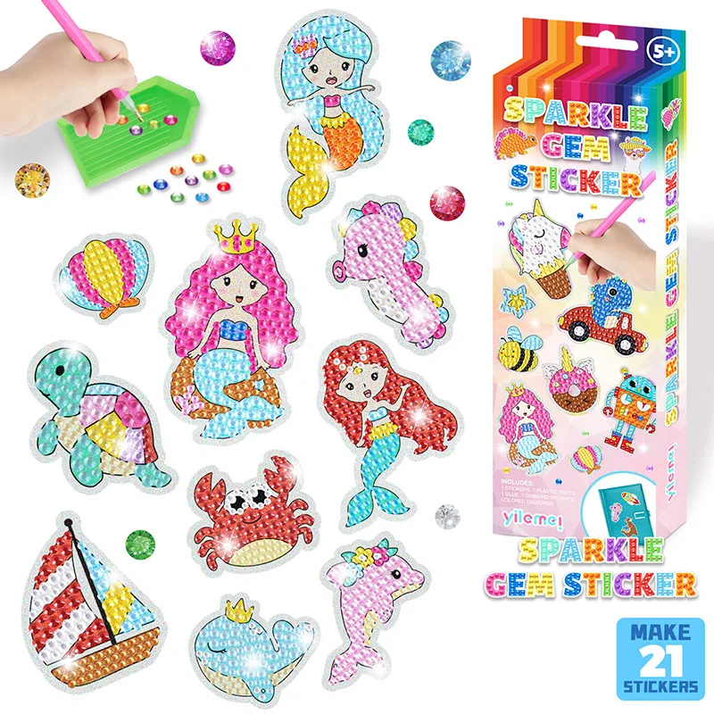  Creativity for Kids Big Gem Diamond Painting Kit: Holiday  Stickers and Suncatchers, DIY Christmas Crafts for Kids : Toys & Games