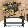 Power Tool Organizer 3-Layer Tool Storage Shelf Wall-Mounted Electric Tool Organizer Modular Drill Shelf Organizer Heavy-Duty 3