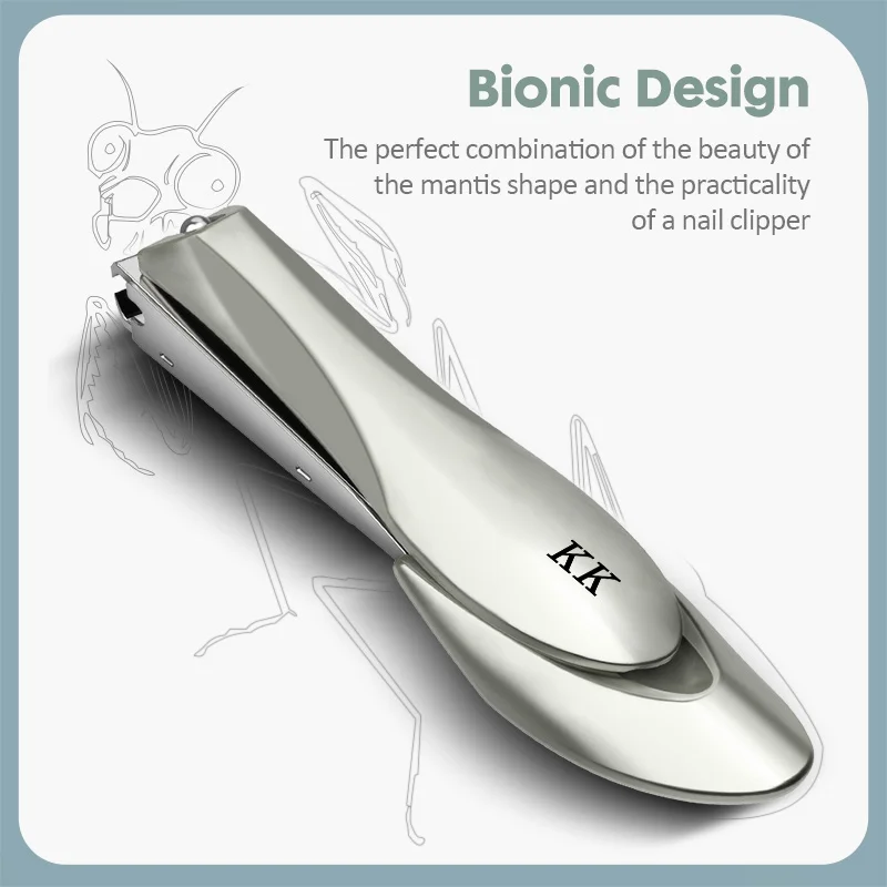 KK Nail Clipper Set Manicure Tools Professional Stainless Steel Nail Cutter Bionics Design Anti Splash Scissors Hand Foot Care